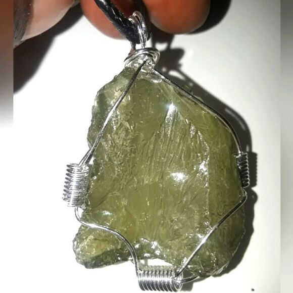 Hand CRAFTED Pyrite Chakra Vibrations stone necklace - Picture 4 of 10